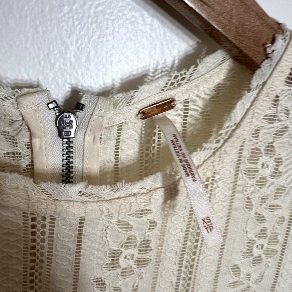 Free People Cream Lace Swing Dress LAST CALL - Picture 2 of 5